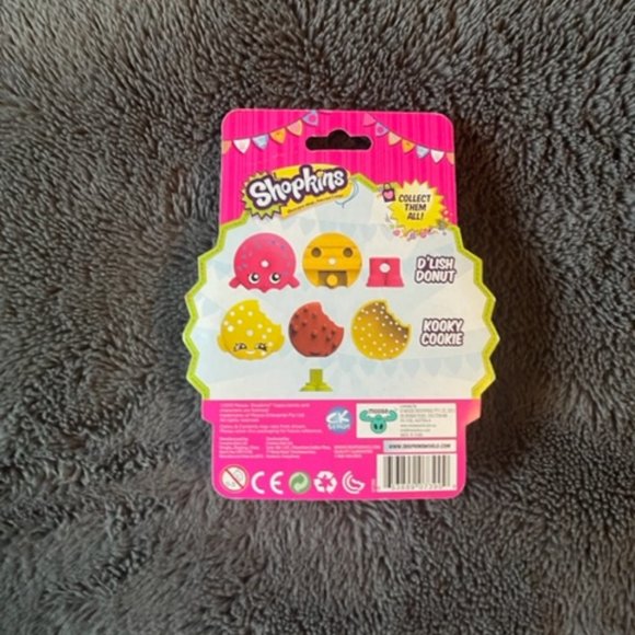 Shopkins Mini Puzzle Erasers with Pencil  D'Lish Donut and Kooky Cookie … - Picture 2 of 5